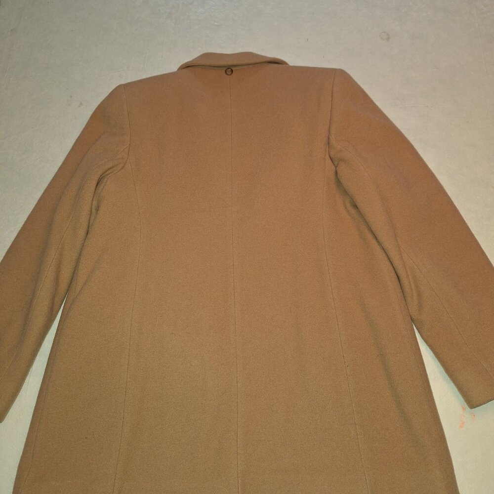 Ladies Beige 3-Button Lined Wool & Cashmere Car C… - image 3